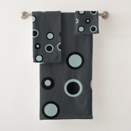 Kohle- und Ash-Punkte Badhandtuch Set