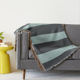 Kohle und Ash Streifen Decke