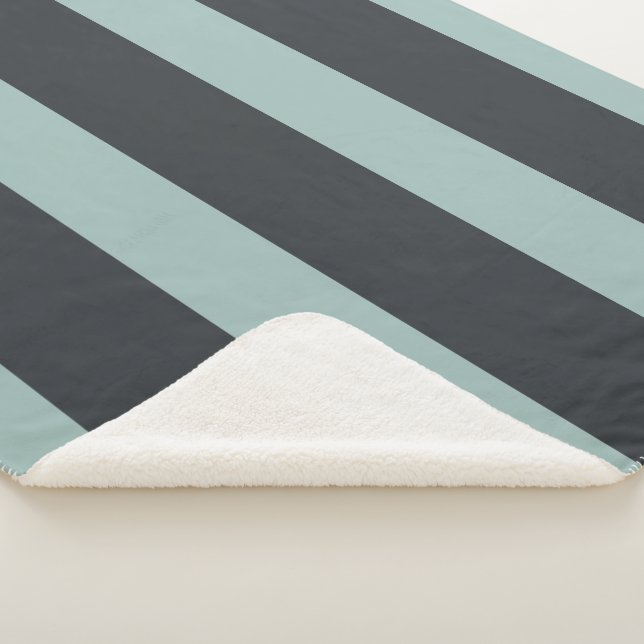 Kohle und Ash Streifen Sherpadecke (3/4)