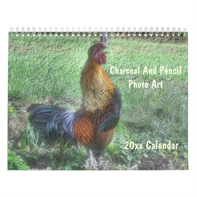 Kohle- und Bleistift-Fotokunst Kalender (Titelbild)