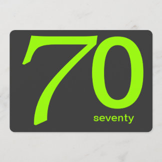 Kohle und Limone Custom 70. Geburtstag Einladung