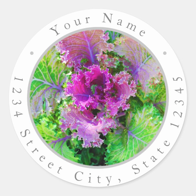 Kohlebage-Rose Runder Aufkleber (Vorderseite)