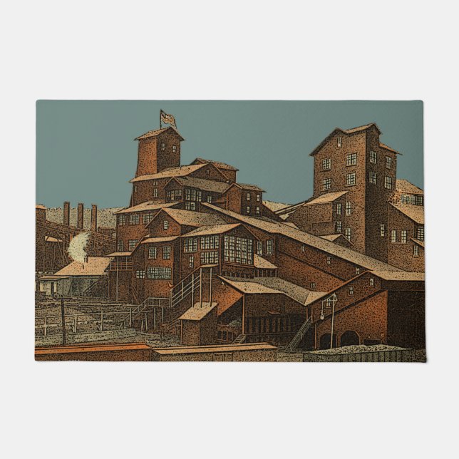 Kohlebergbau - Anthracite-Kohlebergbau Fußmatte (Vorderseite)