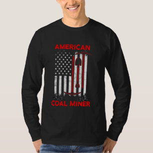 Kohlebergbau - US-Flaggen - Bergbauarbeiter T-Shirt