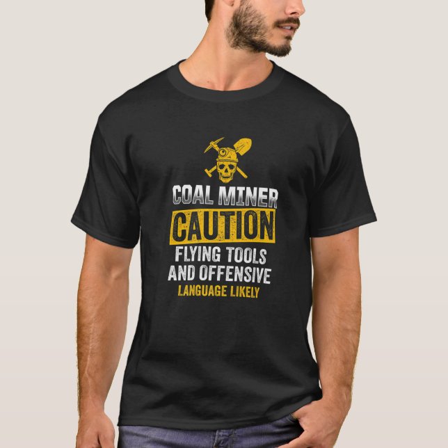 Kohlebergwerkzeuge Fliegerwerkzeuge Funny Mining M T-Shirt (Vorderseite)