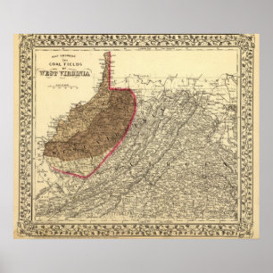 Kohlefelder in West-Virginia Poster