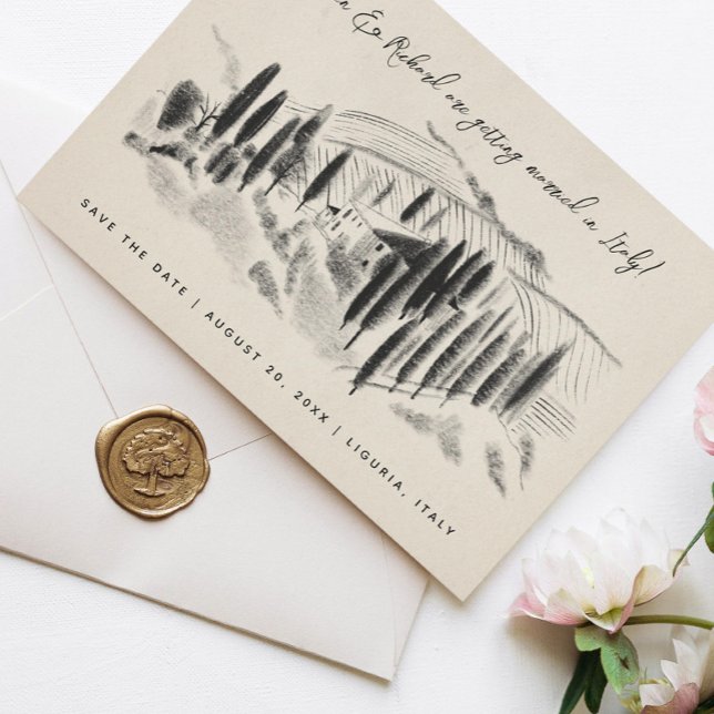 Kohlegekochte Italienische Weinkellerei Save the D Date (Von Creator hochgeladen)