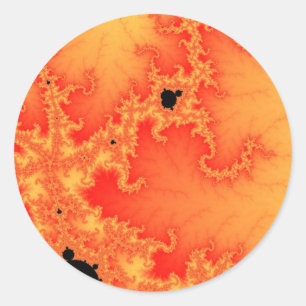 Kohlen-Feuer-Aufkleber Runder Aufkleber