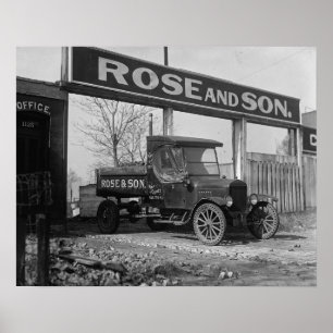 Kohlen-Lieferwagen, 1925. Vintages Foto Poster