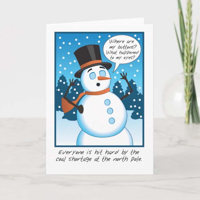 Kohlen-Mangel Feiertagskarte (Vorderseite)