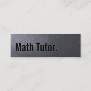 Kohlen-Schwarz-Mathe-Tutor-MiniVisitenkarte Mini Visitenkarte
