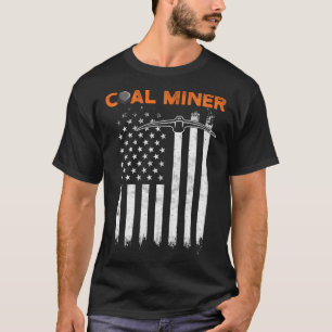 Kohlenbergarbeiter-Flagge Werkzeuge USA Bergbau Be T-Shirt