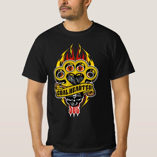 KOHLENHERZIG mit Messingknöcheln T-Shirt (Vorderseite)