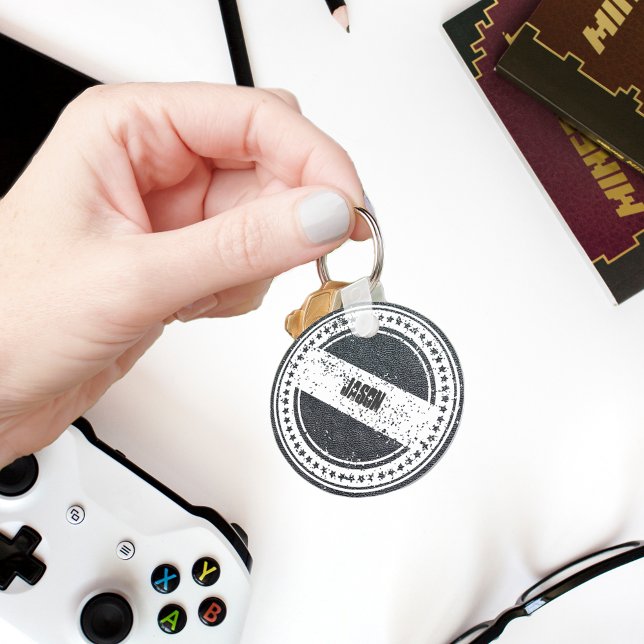 Kohlenkörner-Imitat-Leder Schlüsselanhänger (Von Creator hochgeladen)