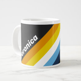 Kohlennachtstreifen mit Namen Jumbo-Tasse