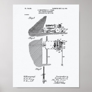 Kohlenpatent-Kunst-Weißbuch der maschinen-1903 Poster