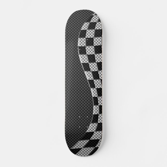 Kohlenstoff-Faser-Art-karierte laufende Skateboard (Vorderseite)