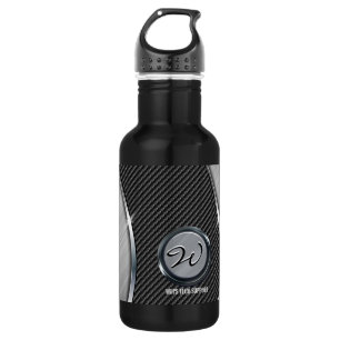 Kohlenstoff-Faser u. gebürstetes Metall 4A Trinkflasche