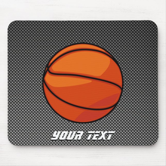 Kohlenstoff-Faserblick Basketball Mousepad (Vorne)