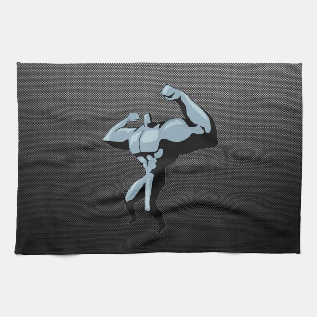 Kohlenstoff-Faserblick Bodybuilder Handtuch (Horizontal)