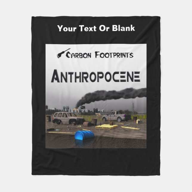 Kohlenstoff-Fußabdrücke - Anthropozän Fleecedecke (Vorderseite)