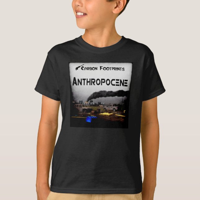 Kohlenstoff-Fußabdrücke - Anthropozän T-Shirt (Vorderseite)