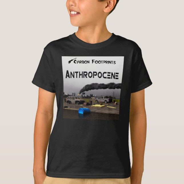 Kohlenstoff-Fußabdrücke - Anthropozän T-Shirt (Vorderseite)