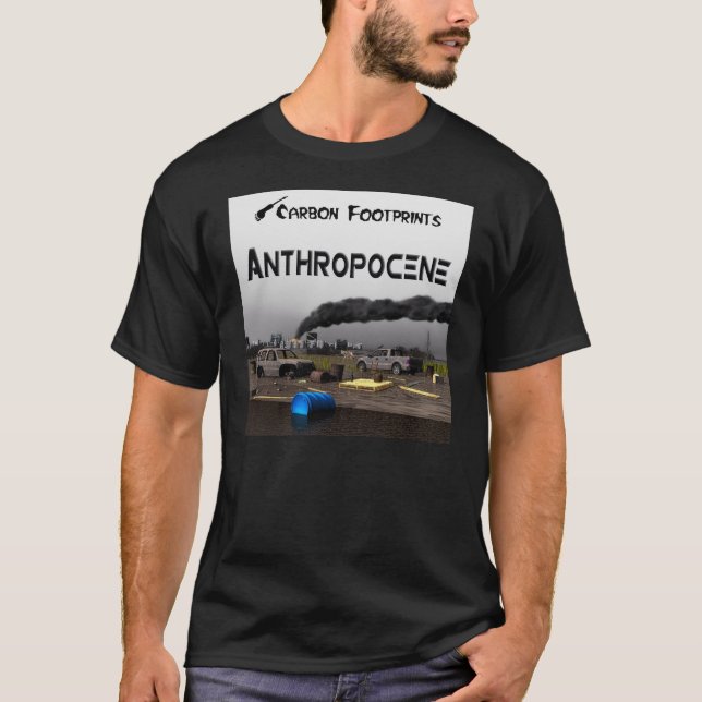 Kohlenstoff-Fußabdrücke - Anthropozän T-Shirt (Vorderseite)