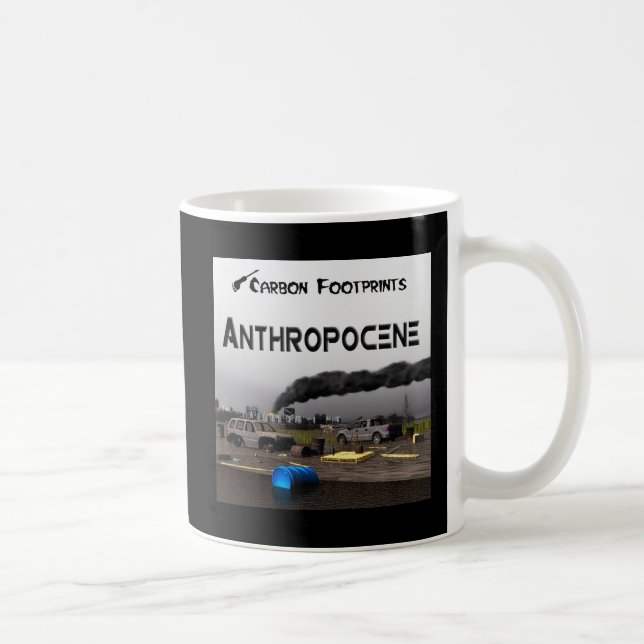 Kohlenstoff-Fußabdrücke - Anthropozän Tasse (Rechts)