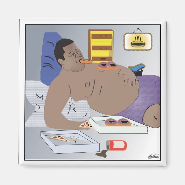 Kohlenstoff macht Sie zu einem dicken Küchenmagnet Magnet (Vorne)