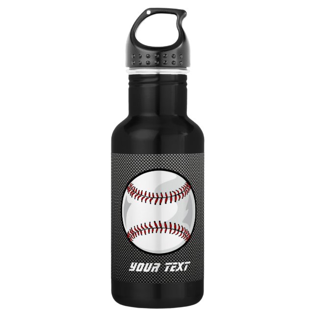 Kohlenstofffaser sieht Baseball aus Trinkflasche (Vorderseite)