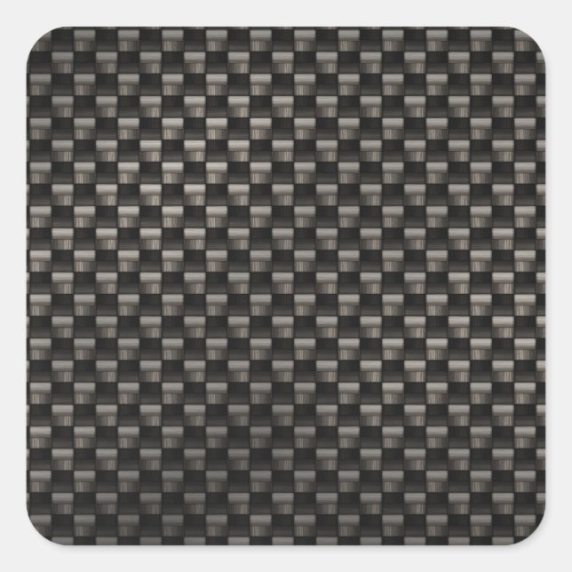 Kohlenstofffaserstruktur Quadratischer Aufkleber (Vorderseite)