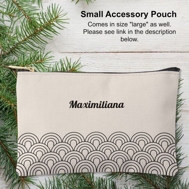 Kohlenzement - Bögen Glam Kleiner Zubehörbeutel Zubehörtasche (Small Accessory Pouch - Charcoal Cement- Arches Glam by Leapfroglisics Shop)
