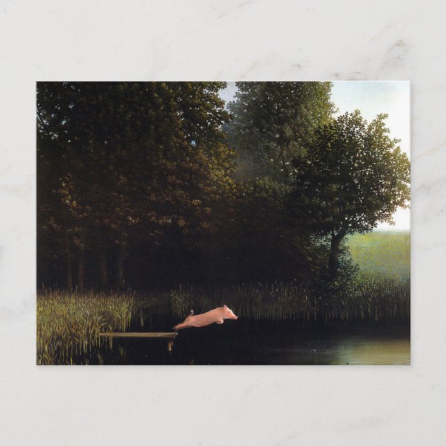 Kohler Pig Painting Postkarte (Vorderseite)