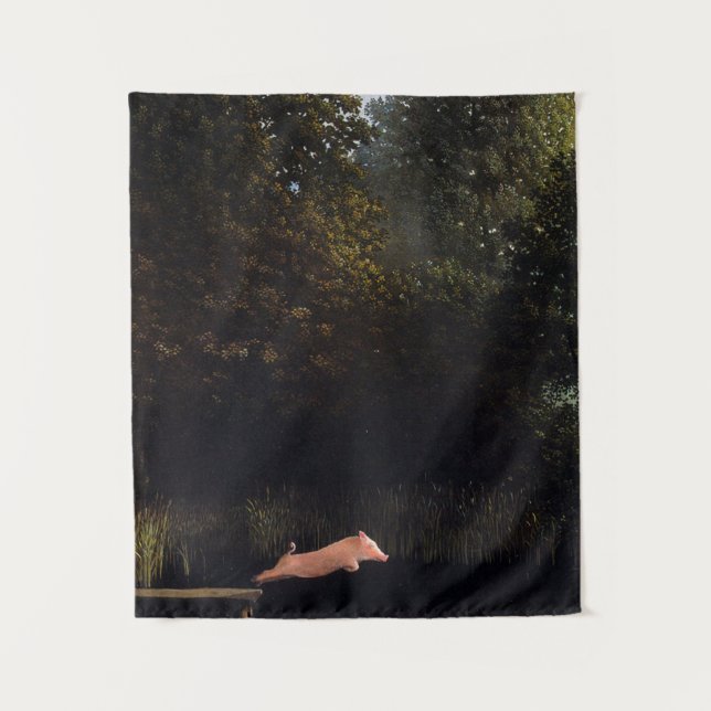 Kohler Pig Painting Wandteppich (Vorderseite)