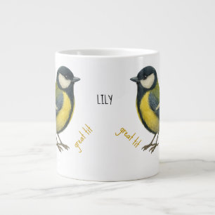 Kohlmeise Personalisierter Vogeltasse Jumbo-Tasse