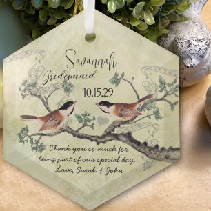 Kohlmeise Vintage Bird Maid of Honor Ornamente