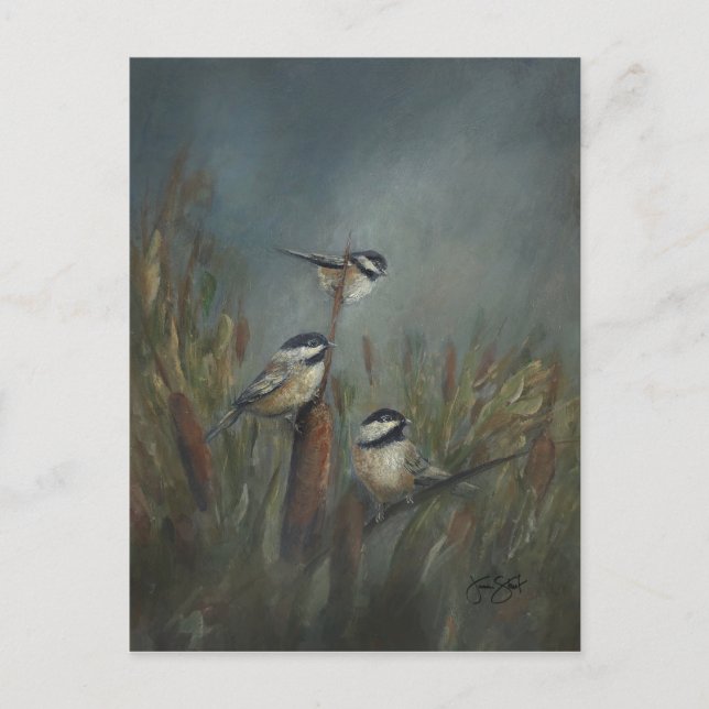 Kohlmeisen Teich Postkarte (Vorderseite)