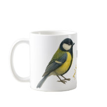 Kohlmeisentasse – Personalisierte Gartenillustrati