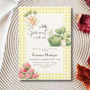 Kohlrabi Karotten Natur Baby Shower Einladung