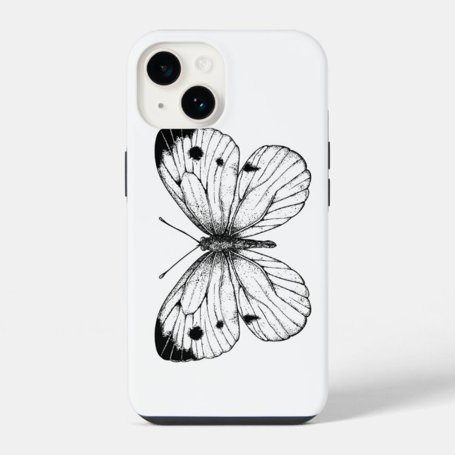 Kohlweißling iPhone Hülle (Rückseite)