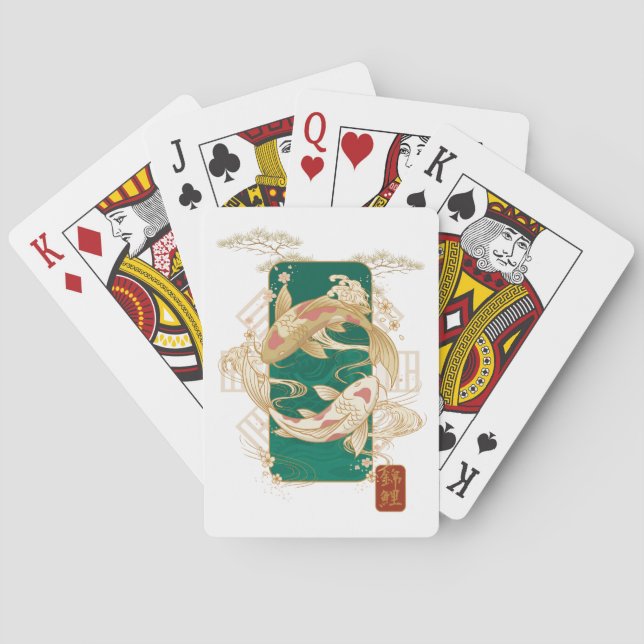 Koi-Aufstiegsspielkarten Spielkarten (Rückseite)