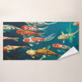 Koi Ballet - Badehandtuch