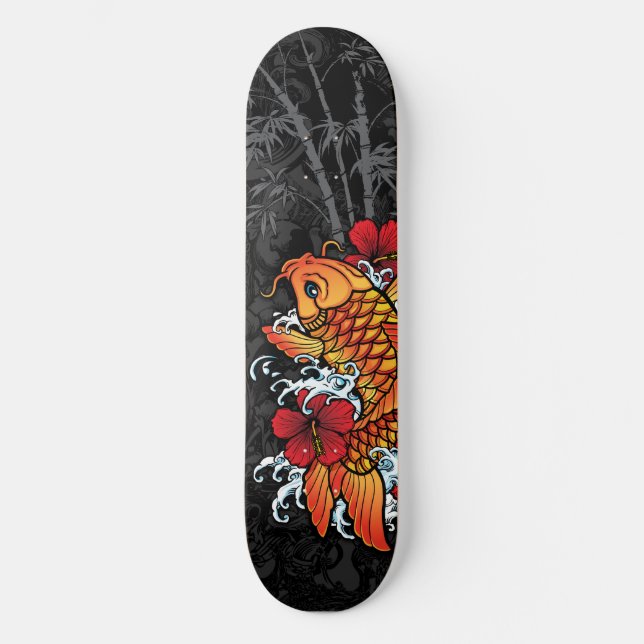 Koi Bambus Skateboard (Vorderseite)