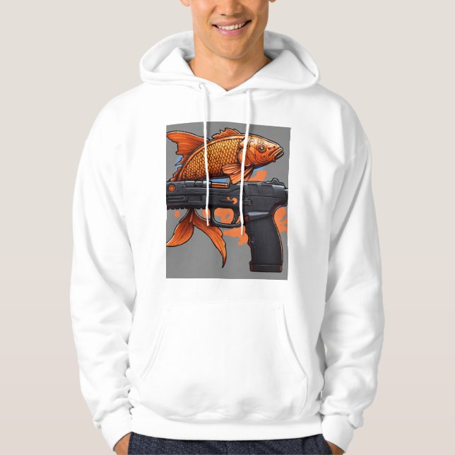 Koi Calibe Fish Design Hoodie T - Shirt (Vorderseite)