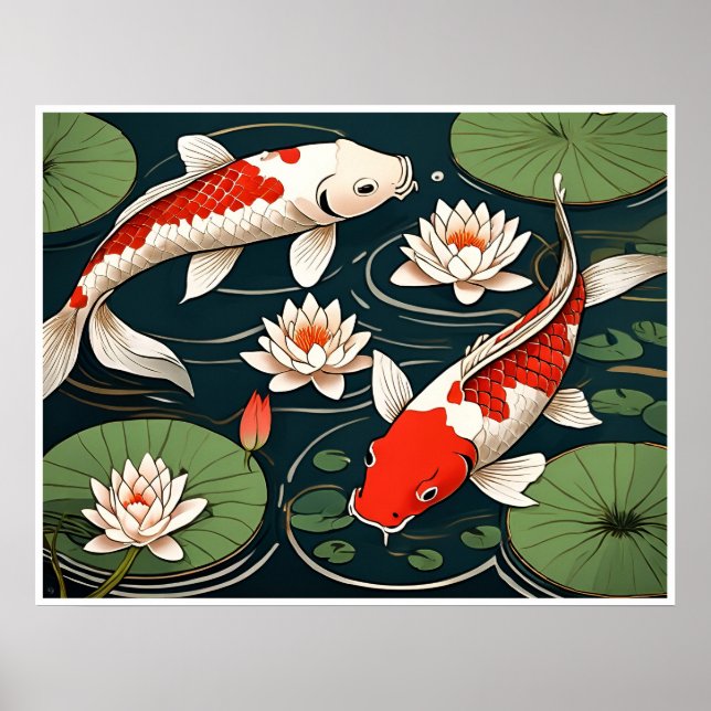 Koi Carp Archival Print Poster (Vorne)