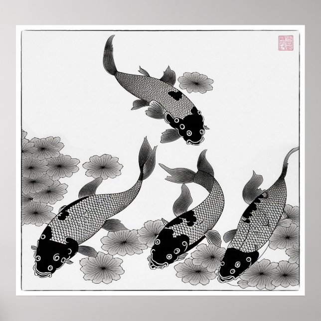 Koi Carp Art Print Poster (Vorne)