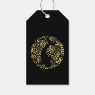 Koi Carp Black und Gold Exotic Geschenkanhänger