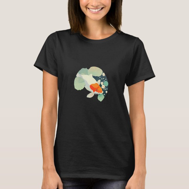 koi carp close up lilly pad japanese culture lotus T-Shirt (Vorderseite)
