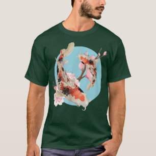 Koi Carp Fish Cheroms Japanischer Sakura T-Shirt